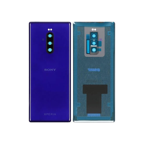 Original Sony Xperia 1 Dual Batterilucka/Baksida Med Tejp - Lila