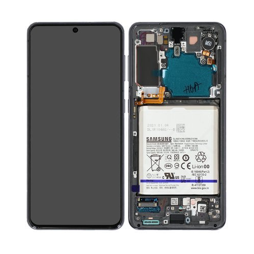 Original Samsung Galaxy S21 5G LCD Skärm + Batteri - Phantom Grey