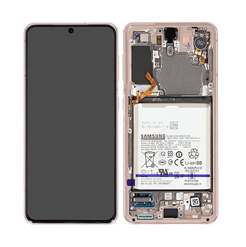 Original Samsung Galaxy S21 5G LCD Skärm + Batteri - Phantom Violet