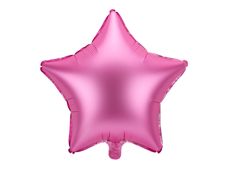 FOLIEBALLONG  | 48 cm | Rosa matt | stjärna - 2