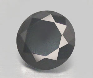 0,07 ct Muy bonito diamante negro natural redondo de 2,6 mm - 3