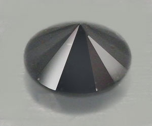 0,07 ct Muy bonito diamante negro natural redondo de 2,6 mm - 2