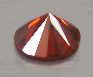 Diamante rojo anaranjado genuino redondo natural muy raro de 1,7 mm - 2
