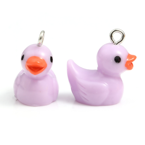 Berlock - Resin 3D,  Duck 20mm,  Purple