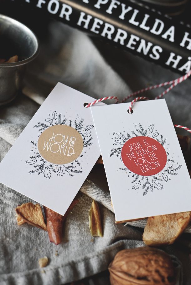 10-PACK! JULETIKETT: JOY TO THE WORLD OCH JESUS IS THE REASON FOR THE SEASON