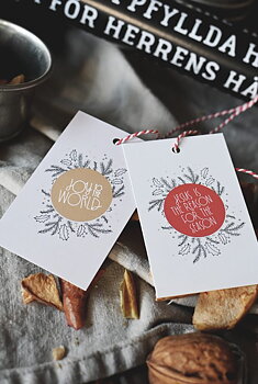 10-PACK! JULETIKETT: JOY TO THE WORLD OCH JESUS IS THE REASON FOR THE SEASON