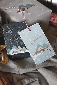 10-PACK! JULETIKETT: FRIDFULL HELG OCH GOD JUL OCH VÄLSIGNAT GOTT NYTT ÅR!