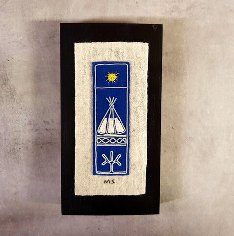 a, Tenntavla Kåta blå, Jokkmokk design samisk konst