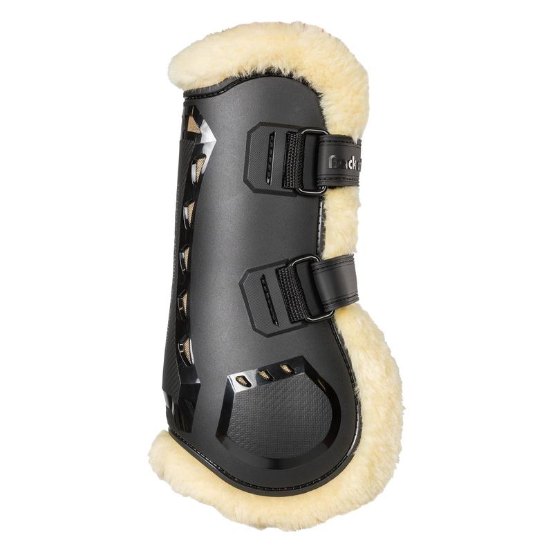 Back On Track Airflow Fur Tendon Boots - Black - Welltex