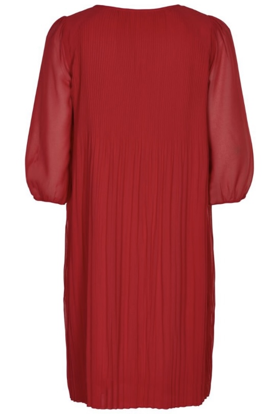  In Front - Caterina Plisse Dress Red - 2