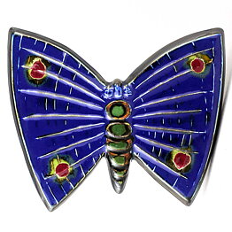 Taisto Kaasinen (Arabia 1960s) Colorful Butterfly Wall Plaque 19 cm (2)