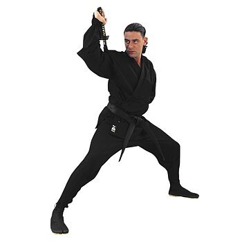 FUJIMAE Ninja Dräkt Svart, 140-200 cm
