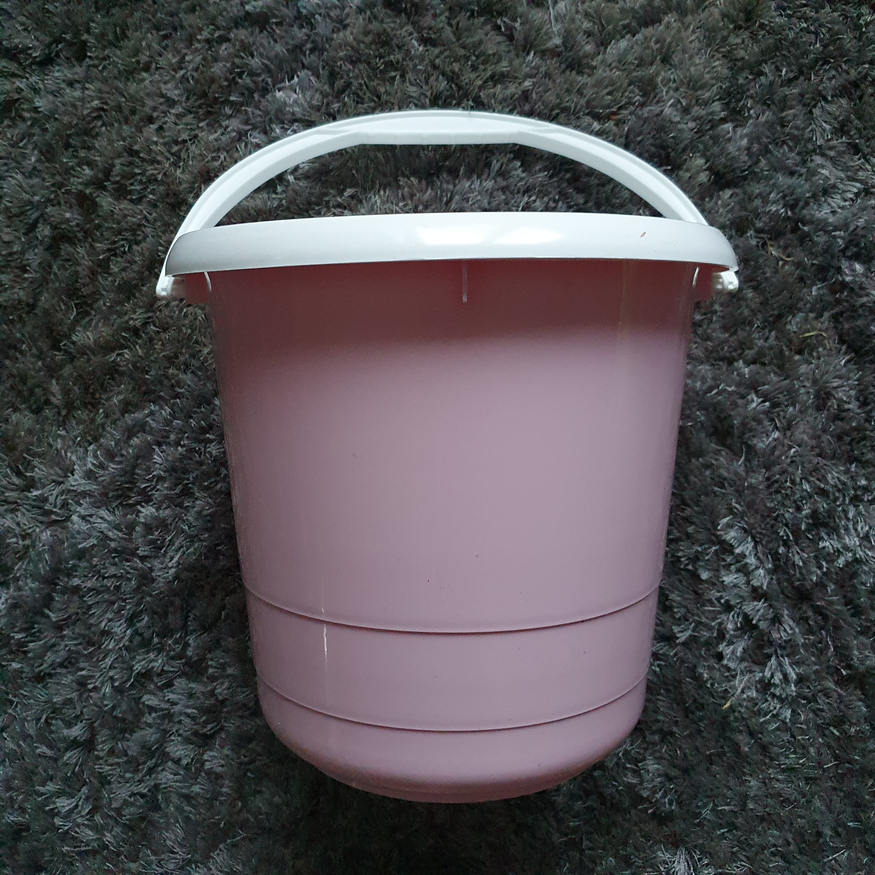 Hink  5 L Rosa ljusblå  & ljugrön + vitt lock namn & motiv. Svensk plast ! - 4