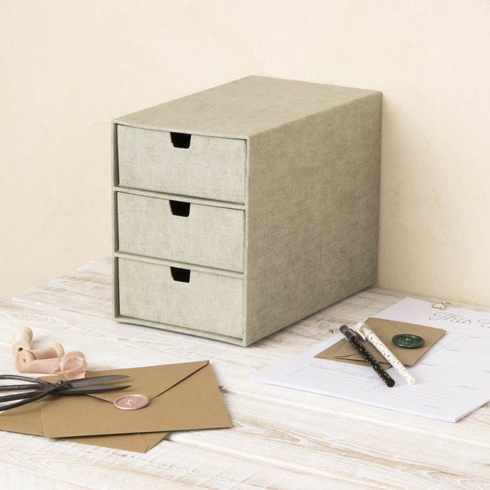 3-lådsbyrå Ingrid canvas linen - 6