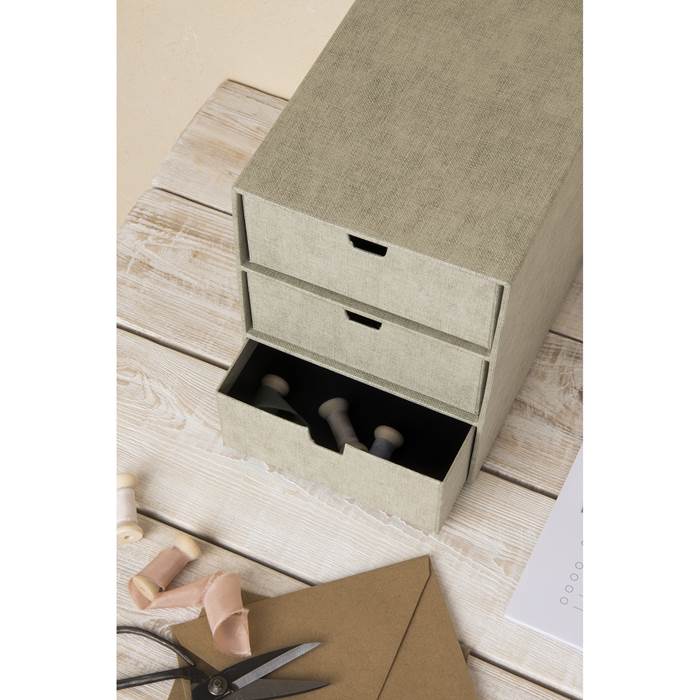 3-lådsbyrå Ingrid canvas linen - 4