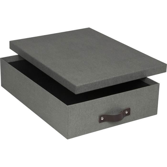 Brevbox Oskar canvas grå - 3
