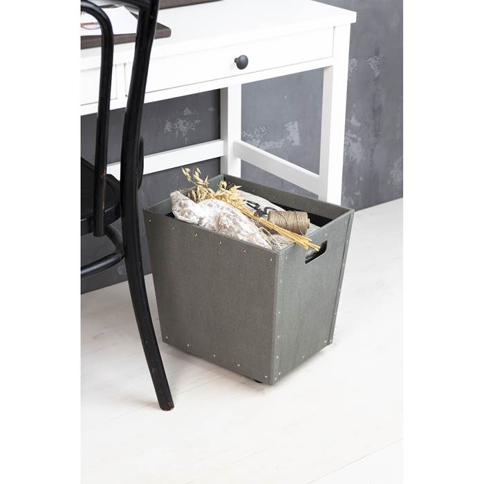 Papperskorg Tellus canvas grå - 5