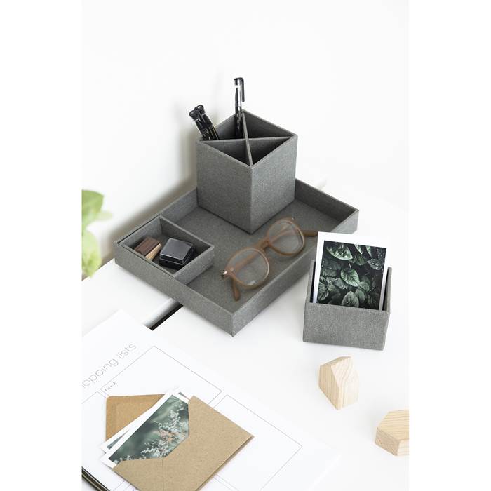 Pennställ Lena canvas grå - 9