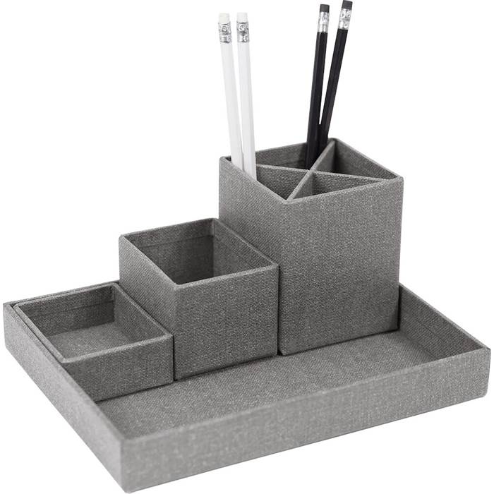 Pennställ Lena canvas grå - 10