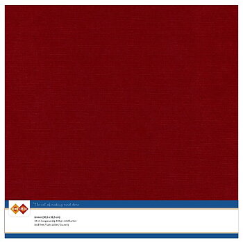 Card Deco Linen - Burgundy/Bordeaux  10-p