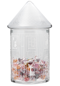 Mumin glasburk MUMINHUSET 30,5 cm (även fin som ljusdekoration muminlampa)
