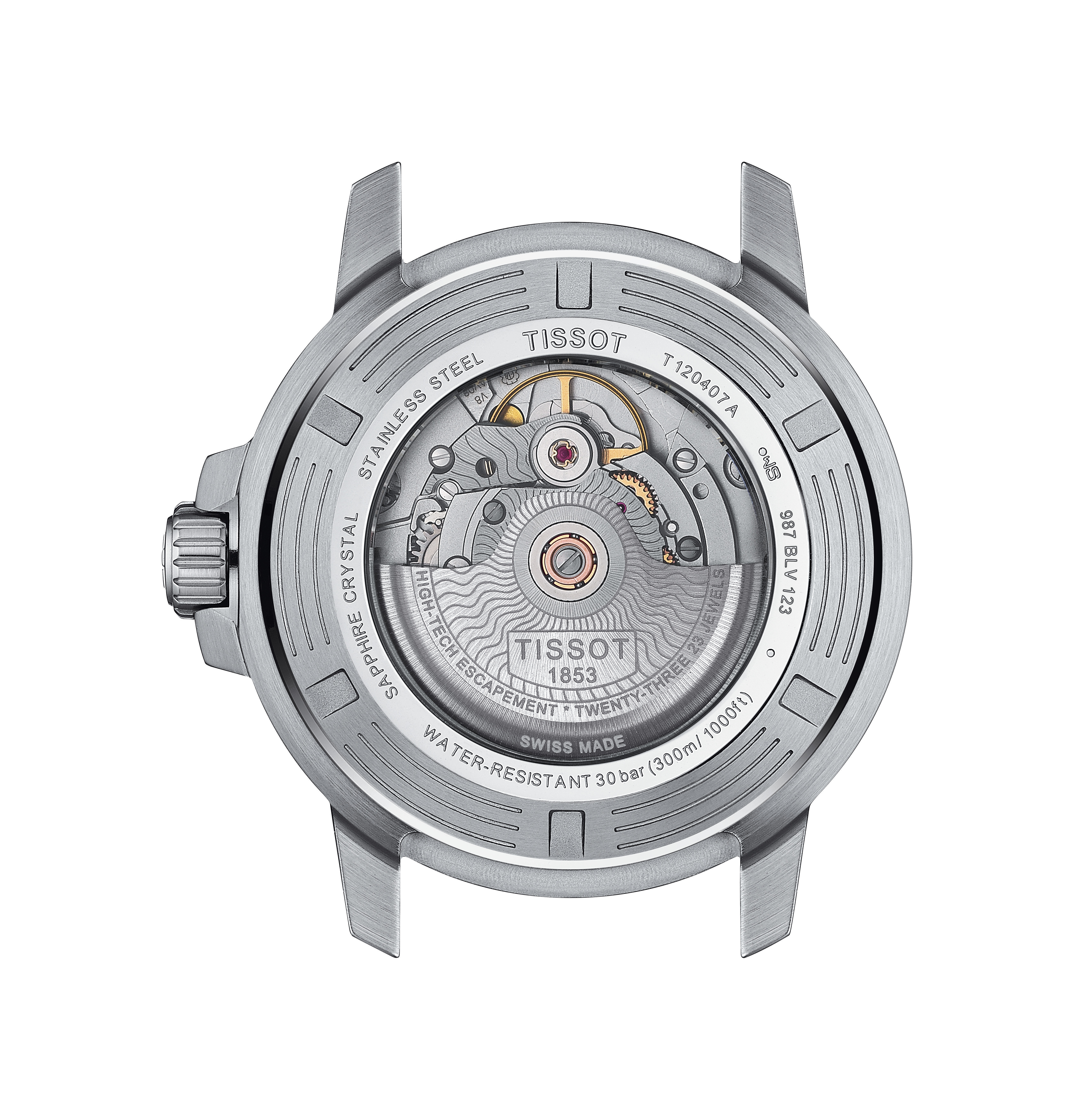Tissot T120.407.11.041.03 Tissot Seastar 1000 Powermatic 80 43 blå bakboett