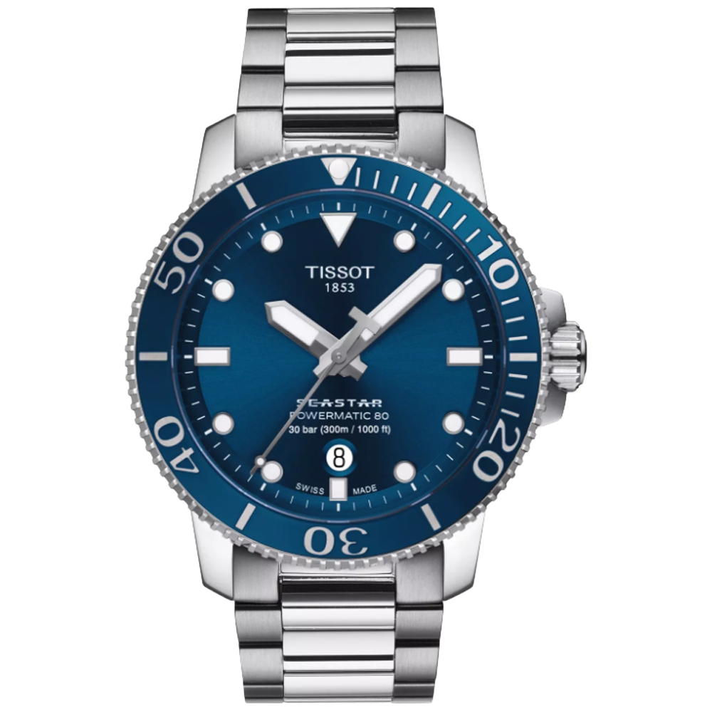 Tissot T120.407.11.041.03 Tissot Seastar 1000 Powermatic 80 43 blå