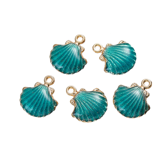 Berlock -  Emaljerad Snäcka ,  Teal - 2