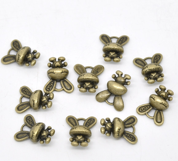 Charm   Rabbit bronze - 2