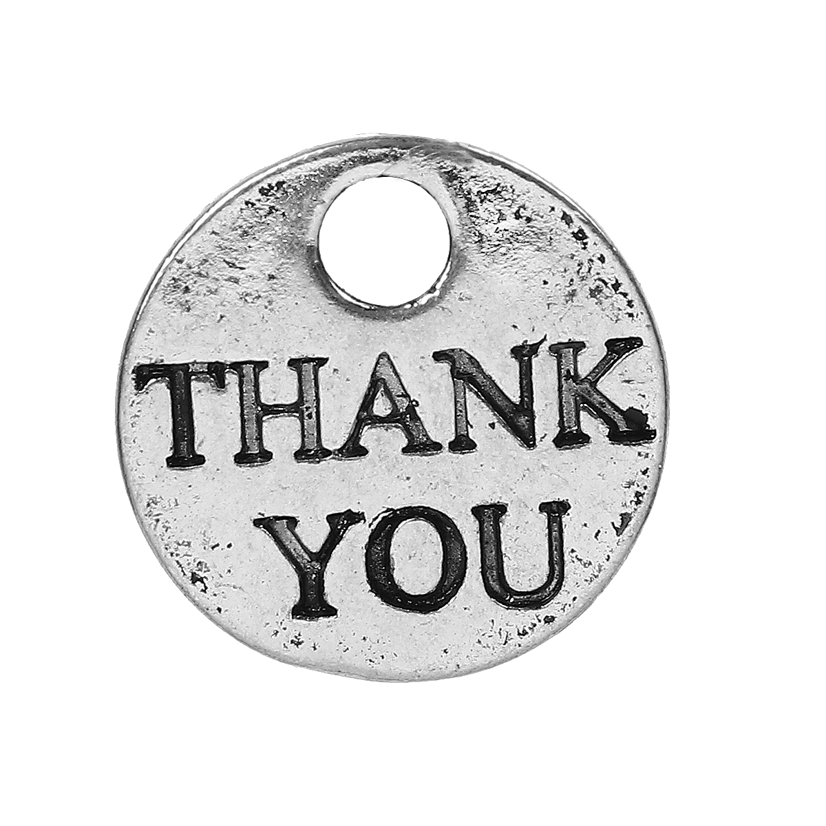 Berlock / Tag,  Rund  "THANK YOU" - 2