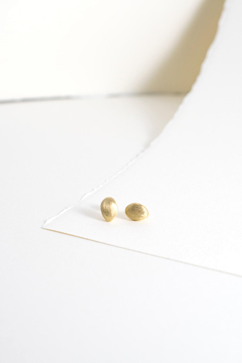 Matte gold store stud earrings