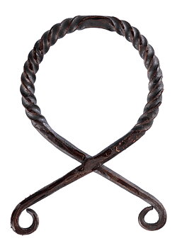 Trollkors I vridet järn - 90mm