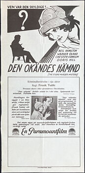 DEN OKÄNDES HÄMND (1929)