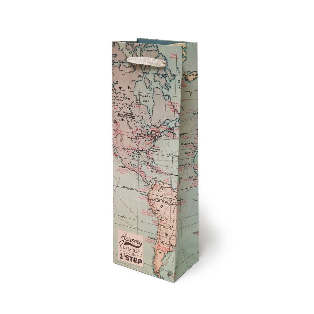 Presentpåse för flaska, Map/Travel