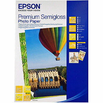 Epson S041332 premium semigloss photo paper 251g A4 (20 ark)