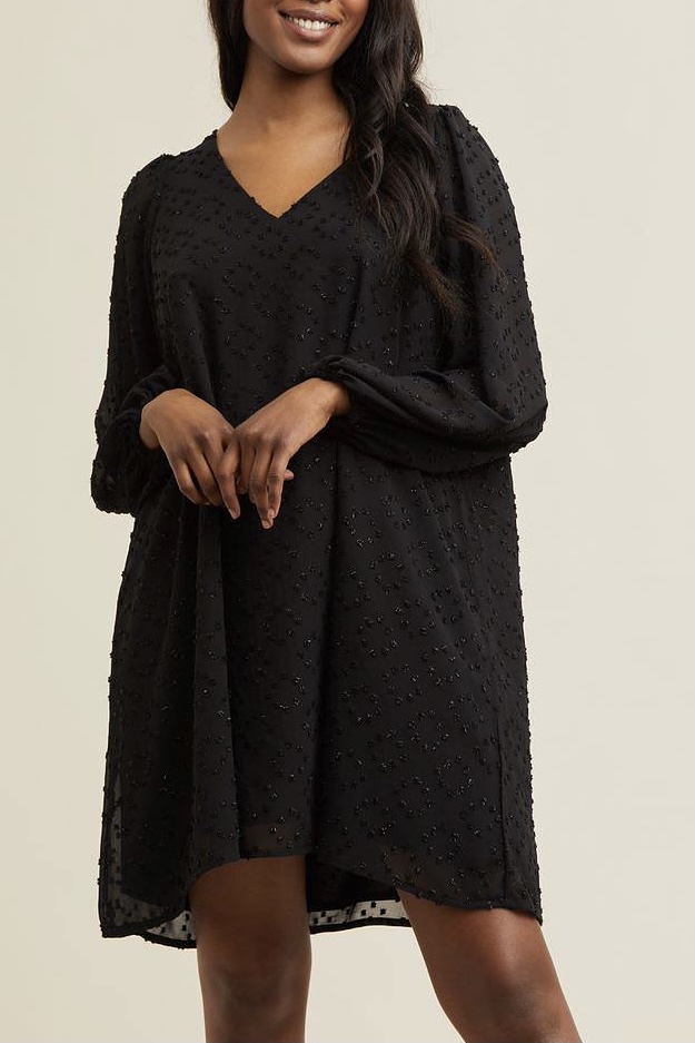 Dry Lake -  Collin Dress Black Glitter Chiffon - 3