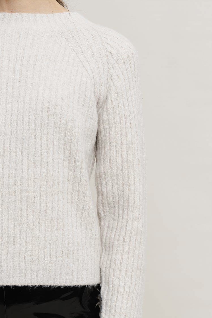 Rut & Circle - Miranda Knit Light Beige Melange - 3