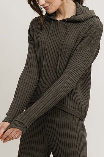 Rut & Circle -  Saga Hoodie Olive Green