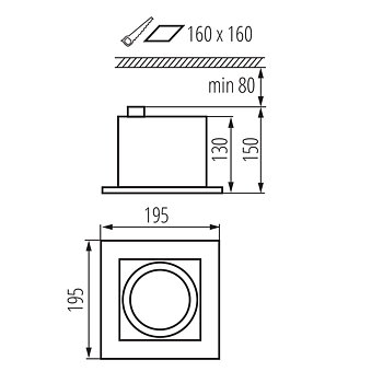 KANLUX Downlight MATEO Vit