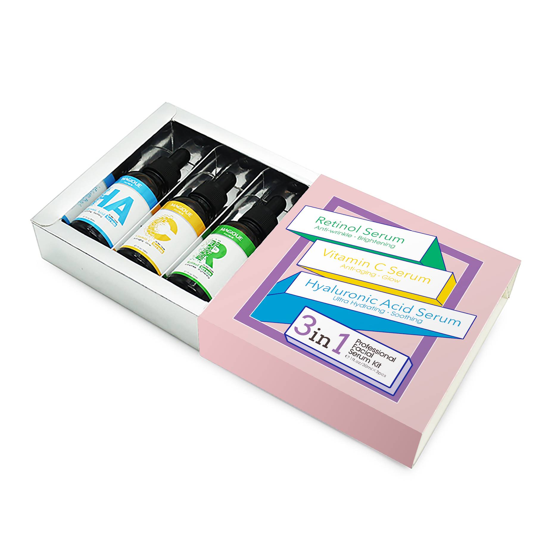 3 i 1 professionel Facial Serum Kit