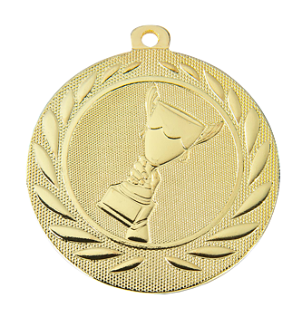 Medaljer 50 mm präglade - Trophy - Guld, Silver, Brons