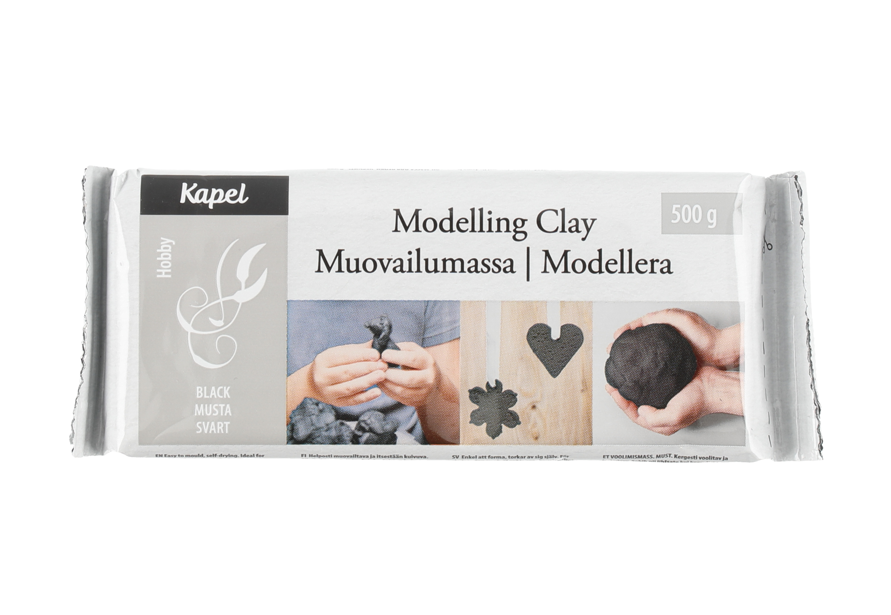 Kapel Modelling clay 500g Black - Robbis Hobby Shop