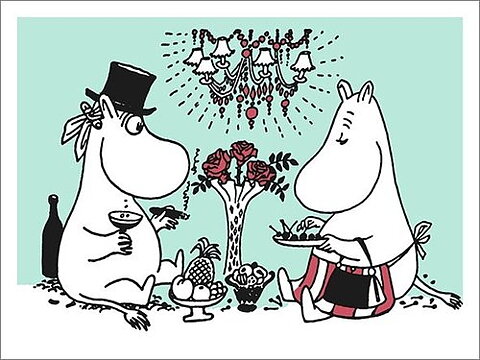 Moomin 2-Piece Letterpress Card  - Meal