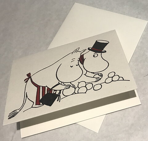 Moomin 2-split card  Snowballs