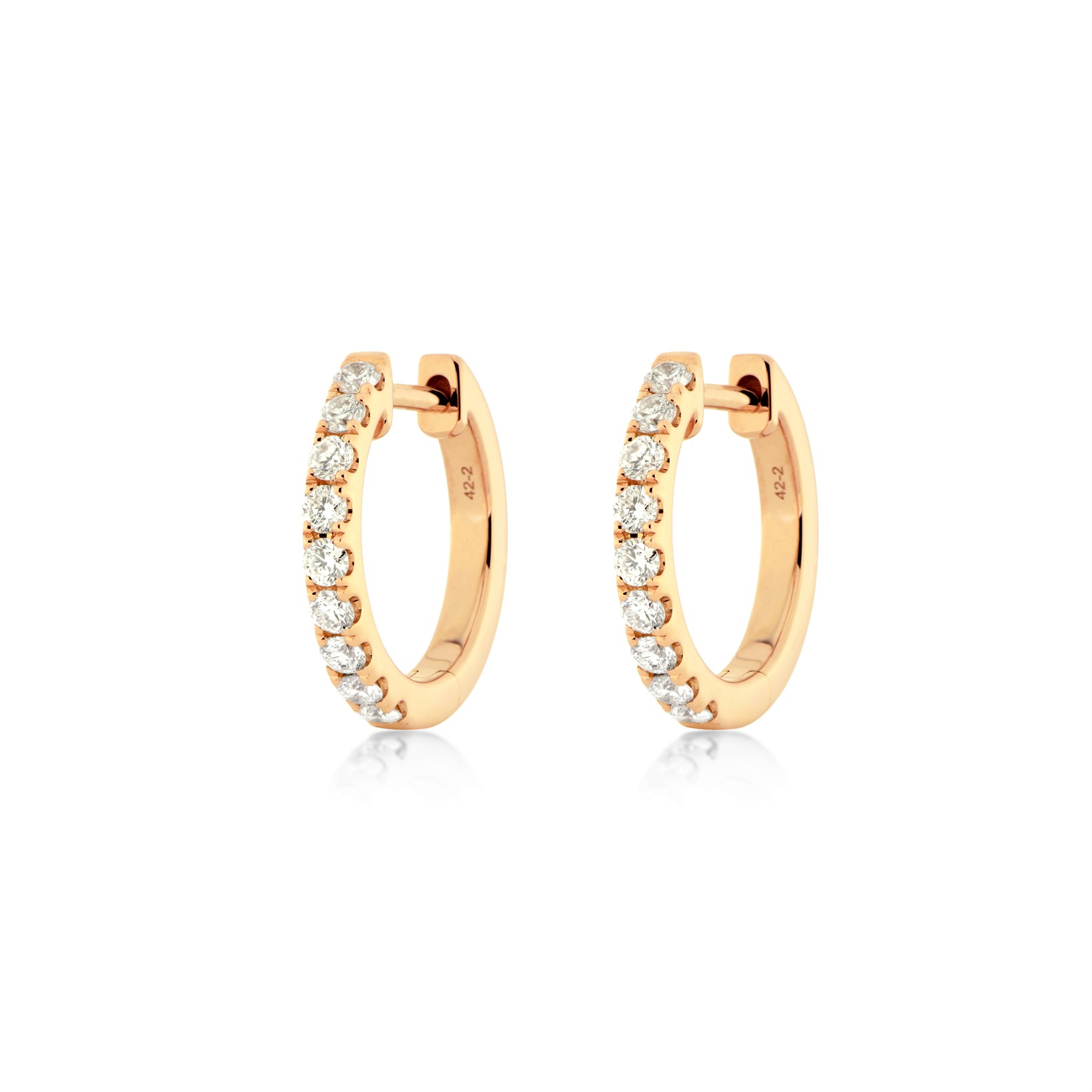 DIAMOND CREOLES PETITE CLASSIC