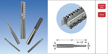 Composite cutters, finely toothed with chip breaker