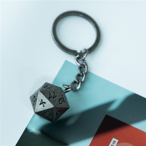 Keychain d20 Metal Patina - 3