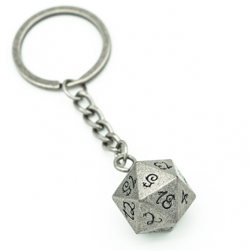Keychain d20 Metal Patina - 4