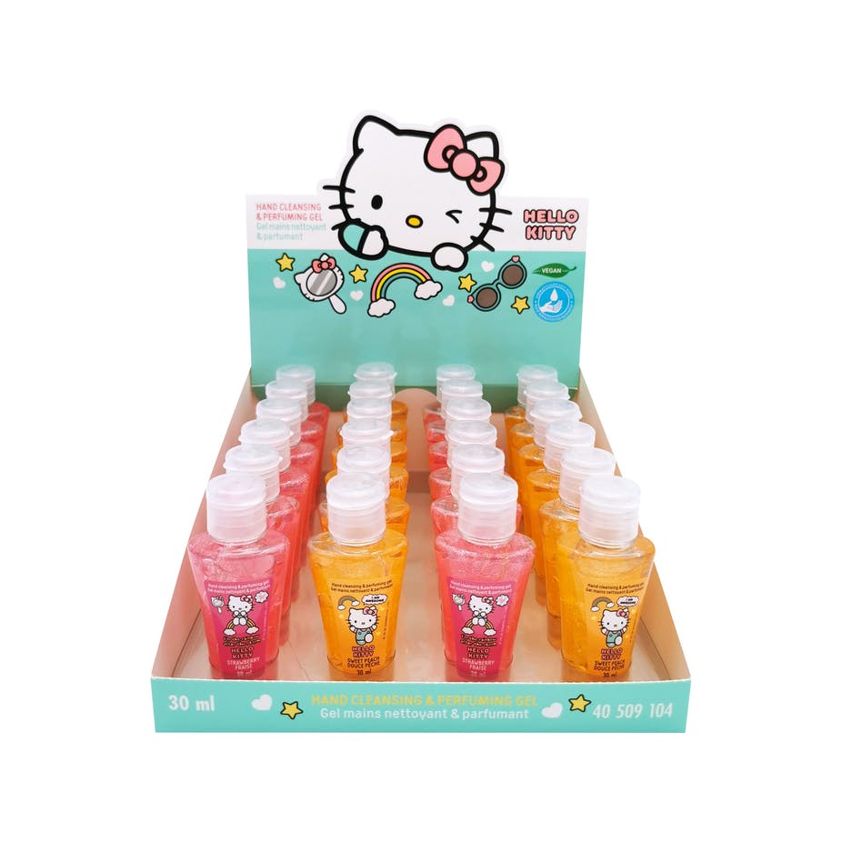 Hello kitty Handrengöringsgel - Sweet Peach & Strawberry - 6