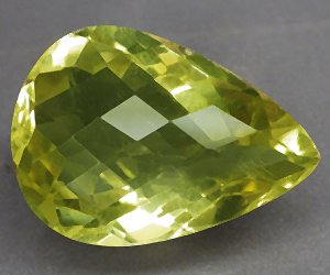 Piedra preciosa de cuarzo limón natural en forma de gota grande y lujosa de 13,62 ct